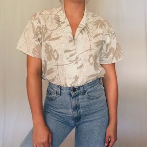 Vintage patterned button up